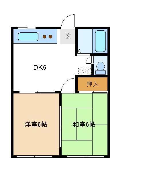 サンセリテくらなみA（マンスリーマンション） 間取り