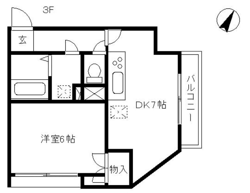 サクセスビル（マンスリーマンション） 間取り