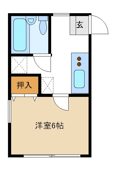 サンヴィレッジ稲毛（マンスリーマンション） 間取り
