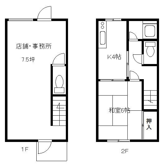 朝日ヶ丘店舗 間取り