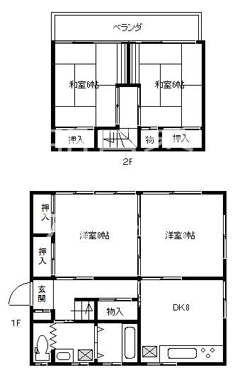 稲毛台貸家（マンスリーマンション） 間取り