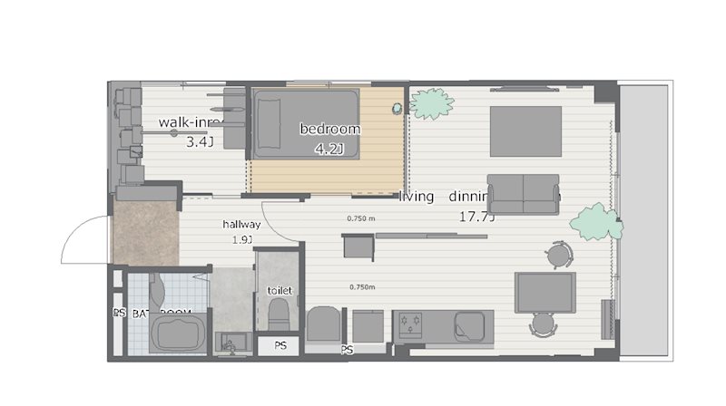 稲毛コーポビアネーズ 間取り