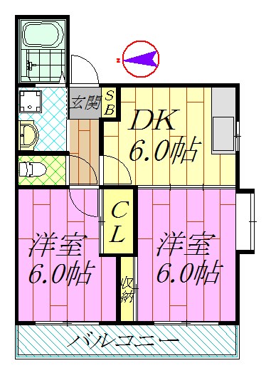 マンションコイムⅢ 間取り