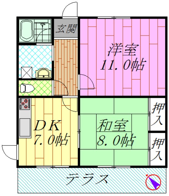 阿部南葛西第1マンション 間取り