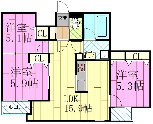 MOCRAFT中葛西 間取り