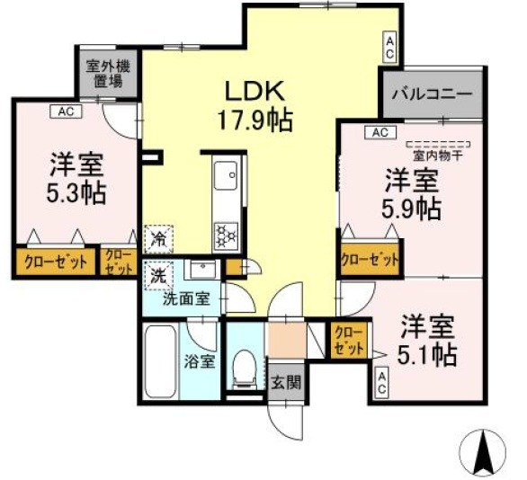 MOCRAFT中葛西 間取り