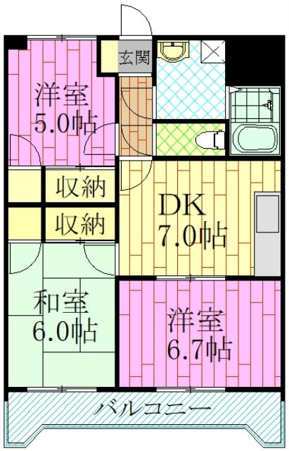 シャトルコトブキⅢ  間取り