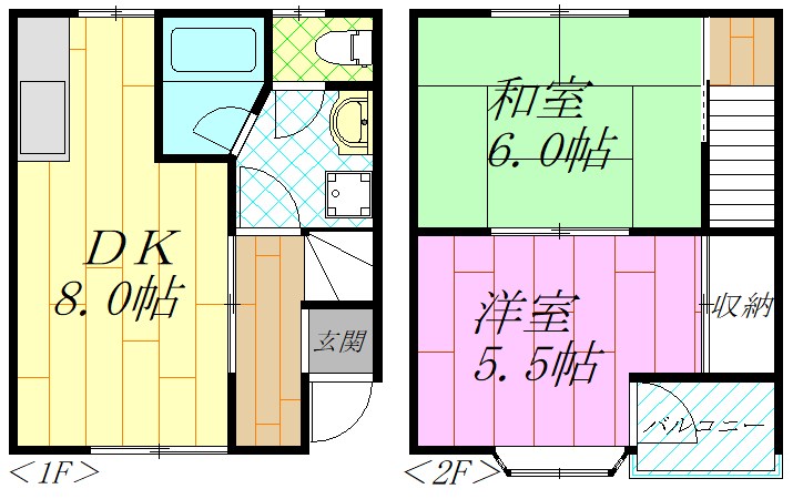 堀江ハイツ折本 間取り