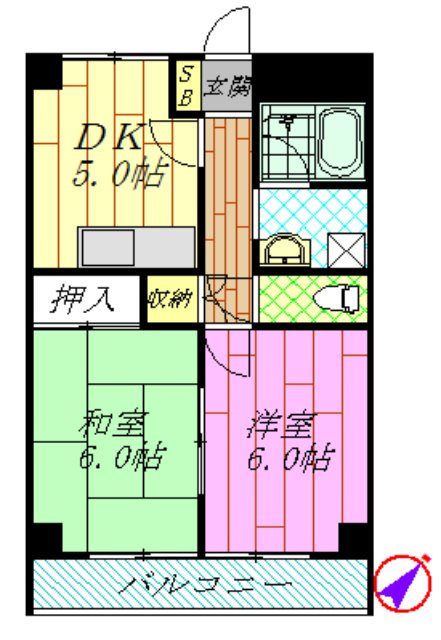 第2レクコーポ舞浜 間取り