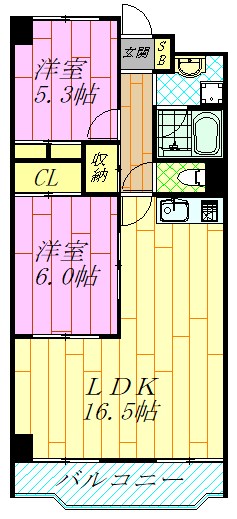 西葛西ハイツB 間取り