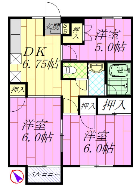 カーサグランデ東野 間取り