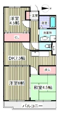 センターヒル橘　内装中 間取り