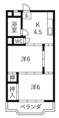 横広ハイツ 間取り