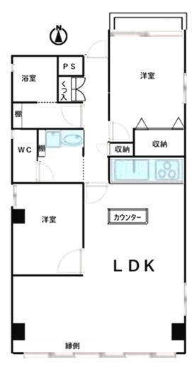 愛知県名古屋市北区萩野通１丁目 間取り