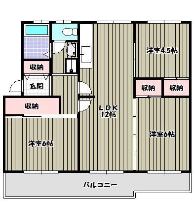 ヴィラナリー狭山　８号棟 間取り図