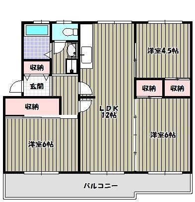 ヴィラナリー狭山　6号棟  間取り図