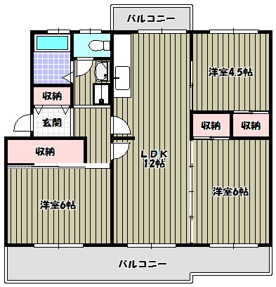 ヴィラナリー狭山　１４号棟 間取り図