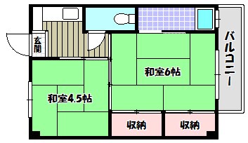 ビレッジハウス南野田3号棟 間取り図