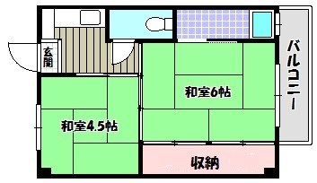 ビレッジハウス南野田6号棟   間取り図