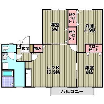 クレオコリーヌ 間取り図