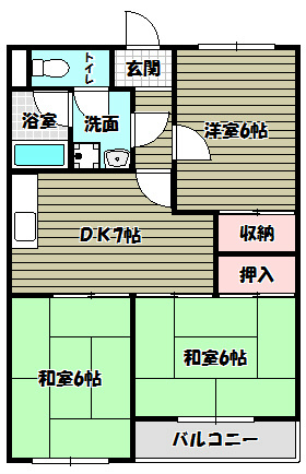 ハイツ大杉 間取り図