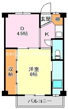 ビレッジハウス木戸　4号棟   間取り図