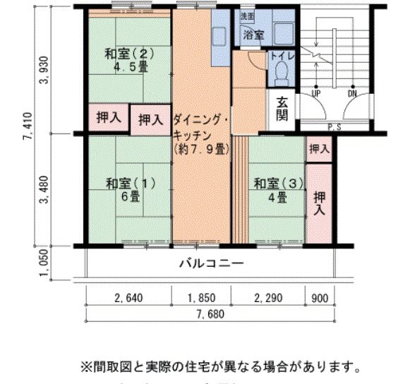 ＵＲ金剛団地　134号棟 間取り図