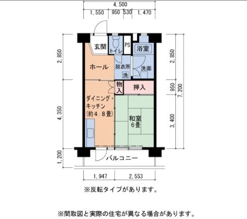 UR泉北茶山台二丁団地1棟   間取り図