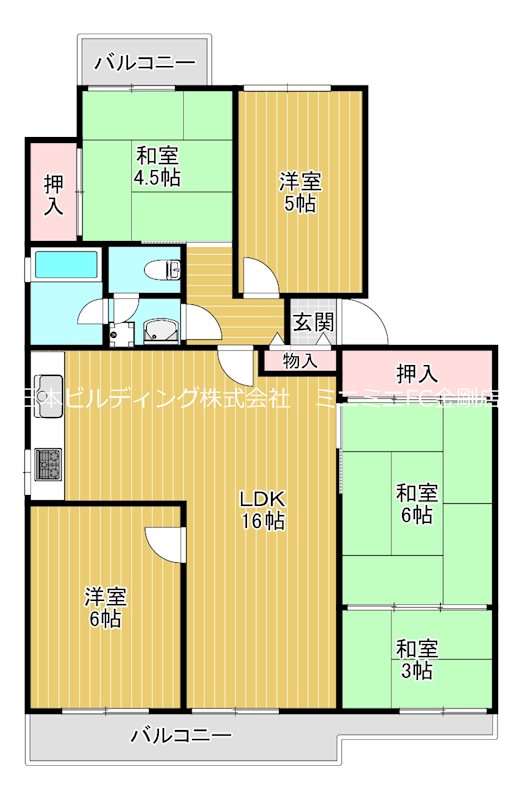 UR光明池駅前4号棟 間取り図