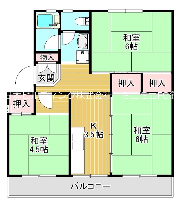 UR南花台団地25号棟 間取り図