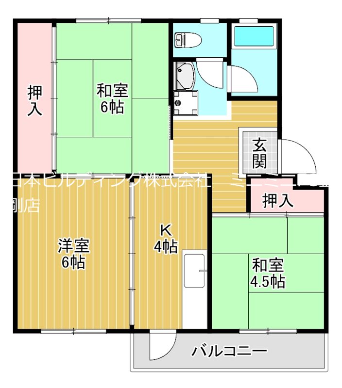 UR泉北竹城台二丁団地26号棟 間取り図