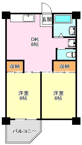 ビレッジハウス泉北栂タワー 間取り図