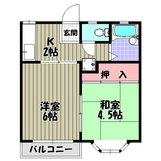 さかえコーポA 間取り図