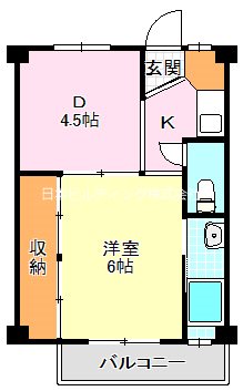 ビレッジハウス南野田6号棟 間取り図