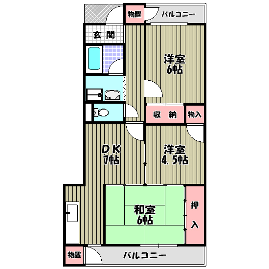 パイン・アベニュー 間取り図