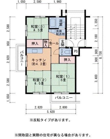 UR泉北茶山台二丁団地28棟 間取り図