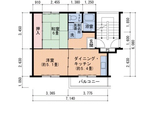 UR泉北竹城台二丁団地11号棟  間取り図