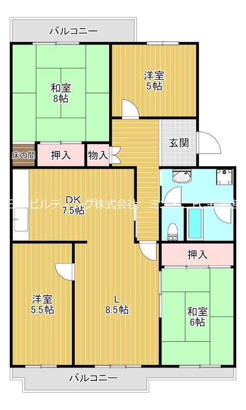ＵＲ藤沢台第3住宅　320号棟 間取り図