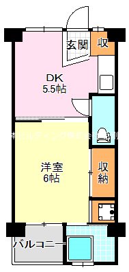 ビレッジハウス伏屋5号棟 間取り図