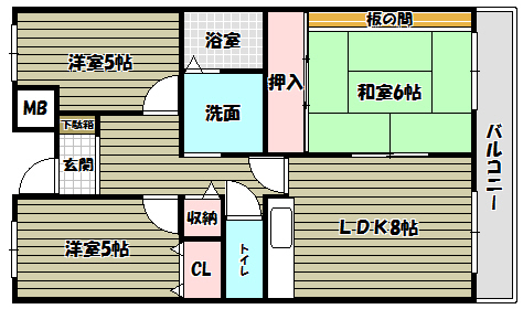 プレスト・コート弐番館 間取り図