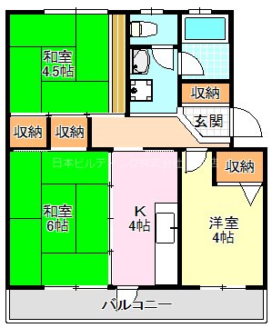 UR泉北茶山台二丁団地3棟  間取り図