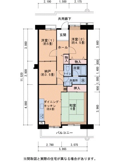 ＵＲ藤沢台中央 間取り図