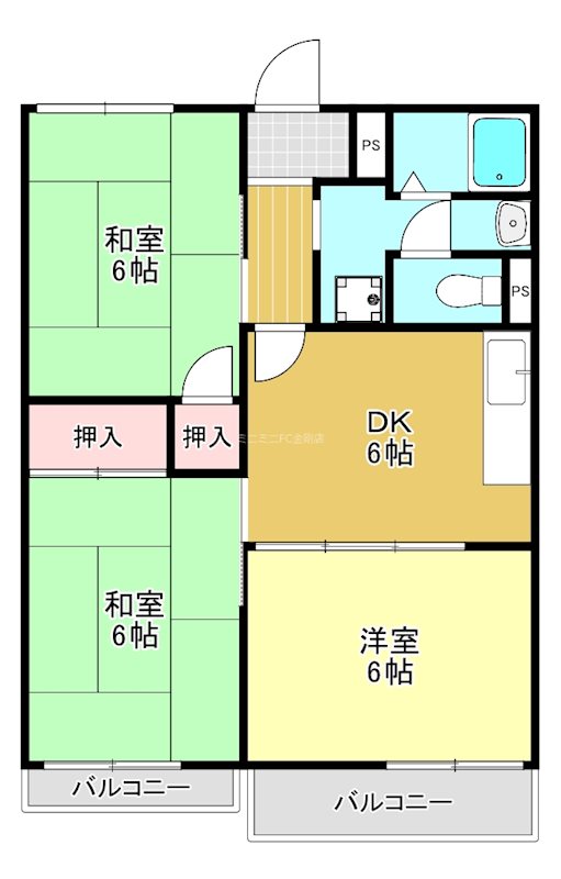 サンハイツ西井Ⅰ 間取り図