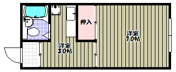 北浦ハイツ 間取り図
