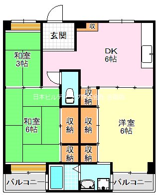 ビレッジハウス加賀田　2号棟  間取り図