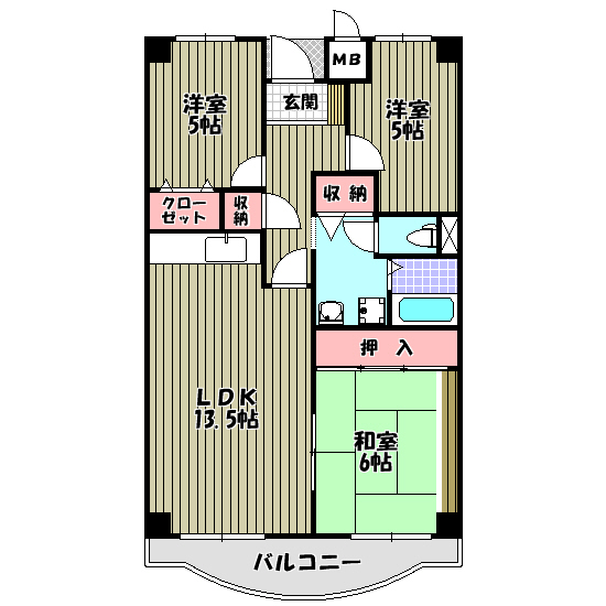 プレスト・コート壱番館 間取り図
