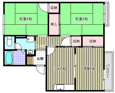 ハイツジュピターA棟 間取り図