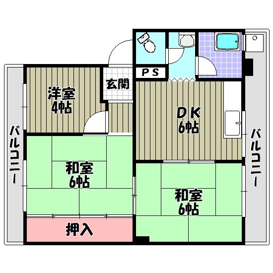 末広マンション 間取り図