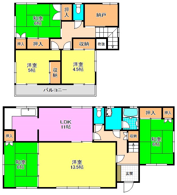 河内長野市旭ヶ丘  間取り図