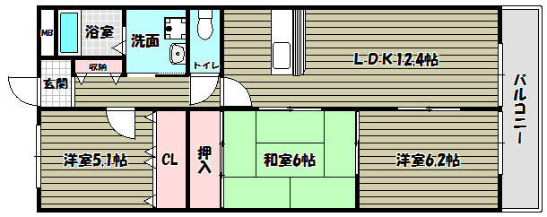 グリーンヒル・あかしあ 間取り図
